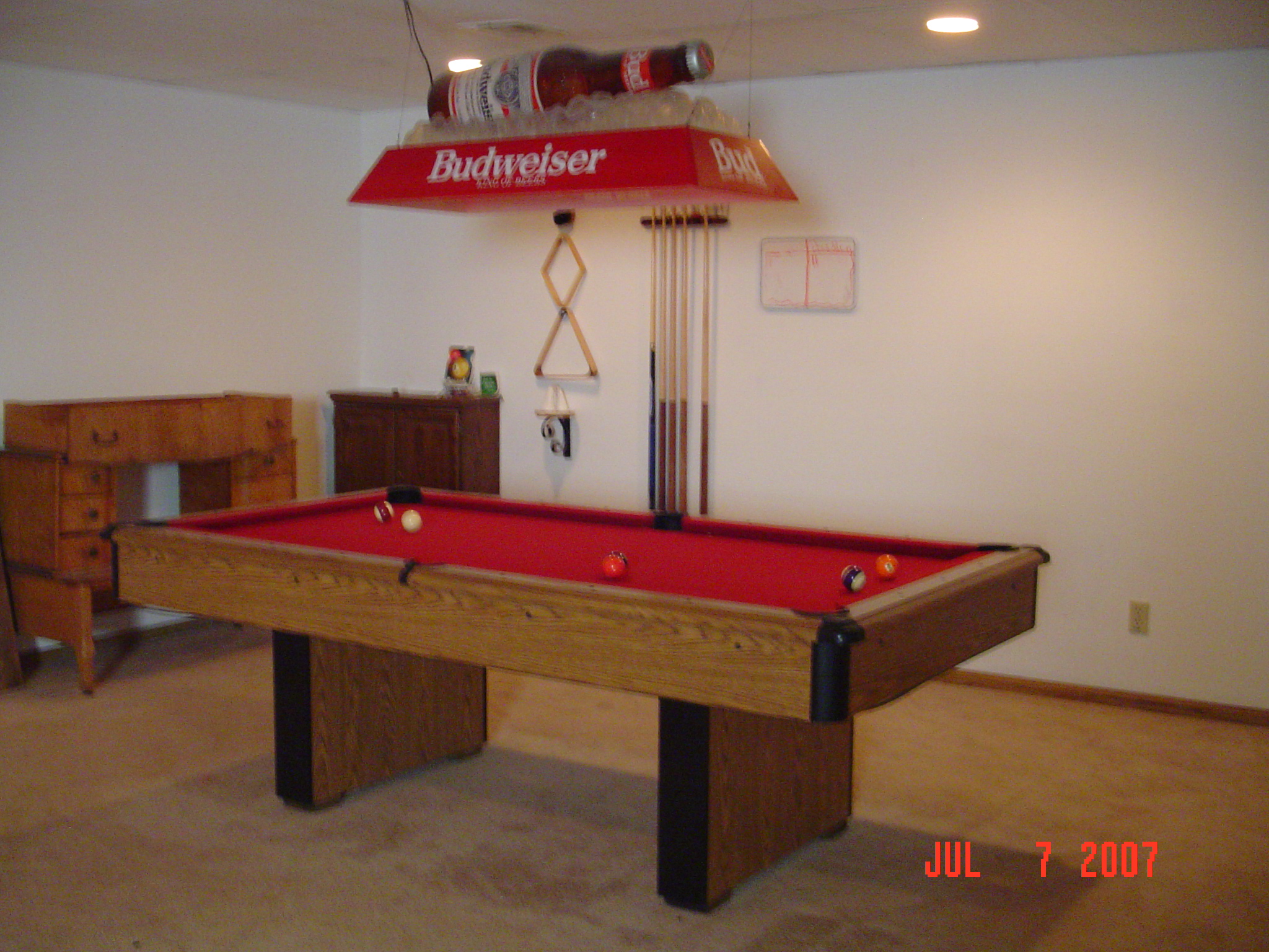 pool table lights budweiser
